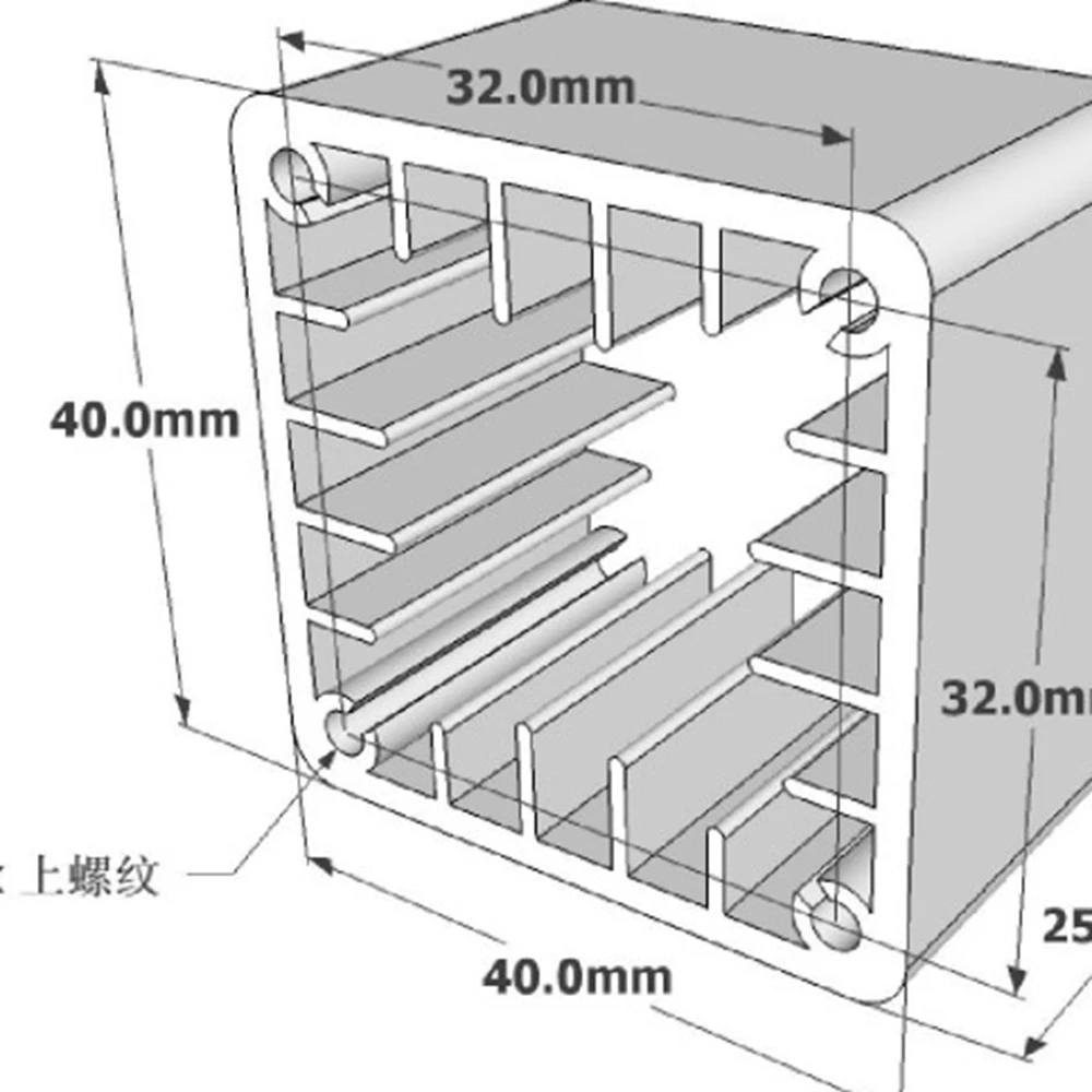 1pcs 40x40mm Aluminum Square H - Home Automation System Diy review and price