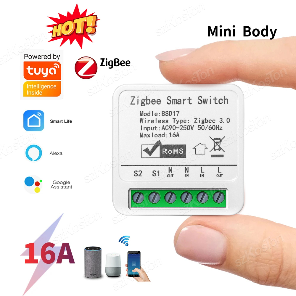 16A Tuya ZigBee Smart Switch M - Diy Home Automation Hub review and price